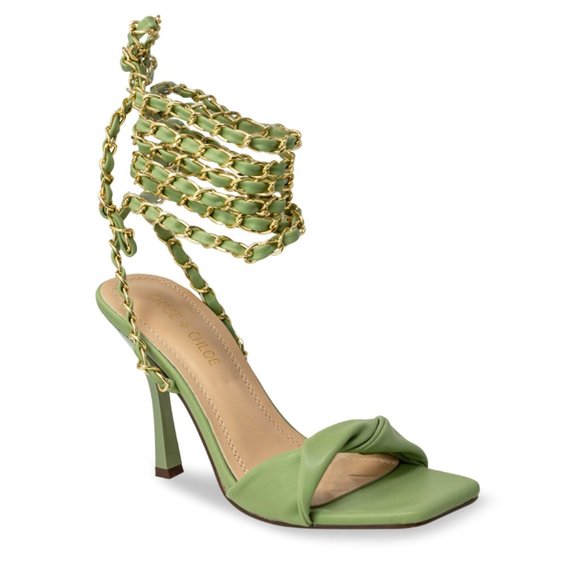 Women's High Heels Destiny Closed Toe Strappy Heels Sexy Rhinestone Ankl… - Picture 2 of 4